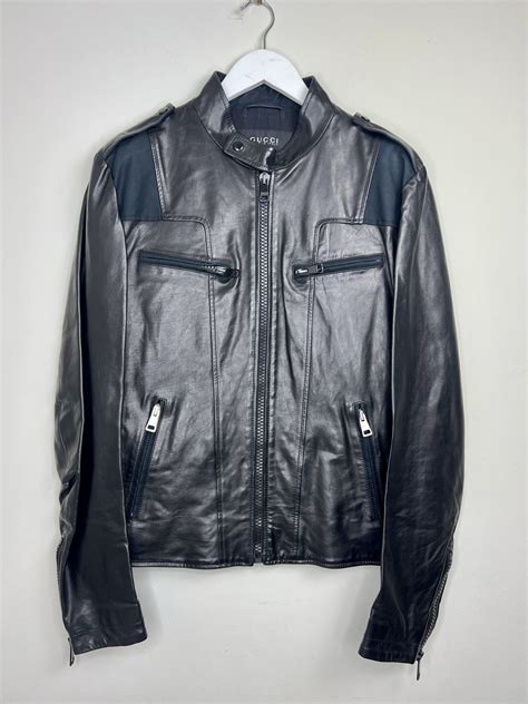 gucci tom ford womens leather jacket with web detail|tom ford gucci.